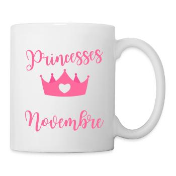 Les plus bellas princess sont nees en novembre - Mug blanc - blanc - Droite