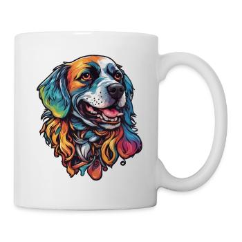 Chien / Animal / Animal de compagnie / Patte / Nez poilu / Wauwau - Mug blanc - blanc - Droite