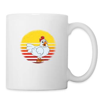 Lustiger Hühner Spruch Huhn - Tasse - Weiß - Rechts