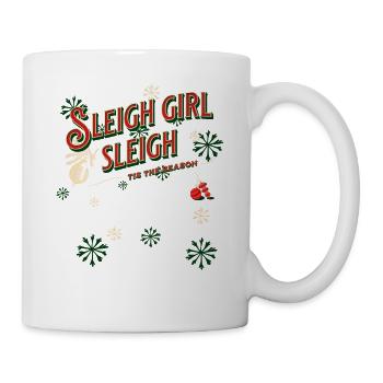 Sleigh Girl Sleigh Funny Ugly Christmas für Frauen - Tasse - Weiß - Rechts