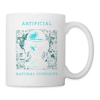 Artificial Intelligence Natural Stupidity - Tasse - Weiß - Rechts
