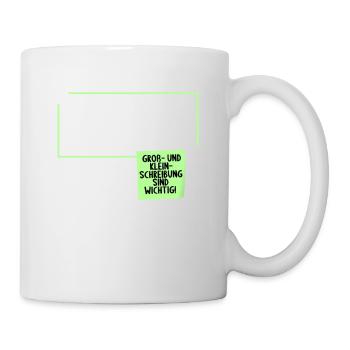 Wäre er doch nur Dichter Grammatik Wortwitz - Tasse - Weiß - Rechts