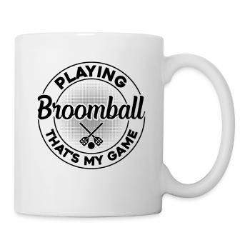 Jouer au ballon-balai, c’est mon jeu - Broomball Playe - Mug blanc - blanc - Droite