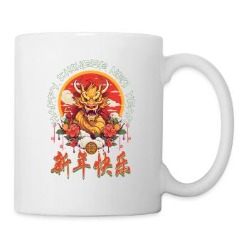 Year Of The Dragon Happy Chinese New Year 2024 - Tasse - Weiß - Rechts