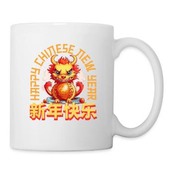 Year Of The Dragon Happy Chinese New Year 2024 - Tasse - Weiß - Rechts