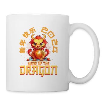 Year Of The Dragon Happy Chinese New Year 2024 - Tasse - Weiß - Rechts