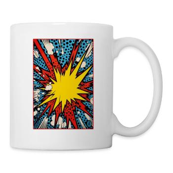 Une explosion de dessins animés Pop Art : Boum ! - Mug blanc - blanc - Droite