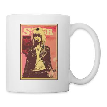 Vintage Poster: 80s Punk Rock Blonde Girl - Mug - white - Right