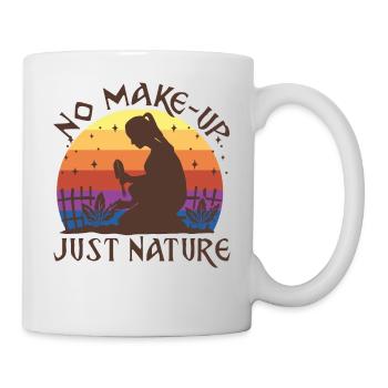 Pas de maquillage, juste la nature - Mug blanc - blanc - Droite
