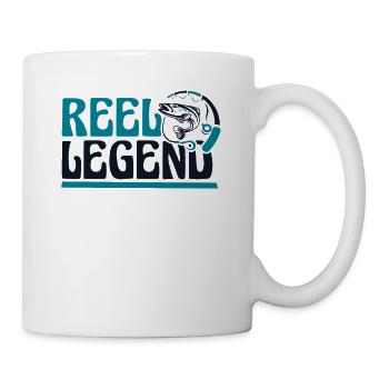 Reel Legend Fliegenfischer Spinnfischer - Tasse - Weiß - Rechts