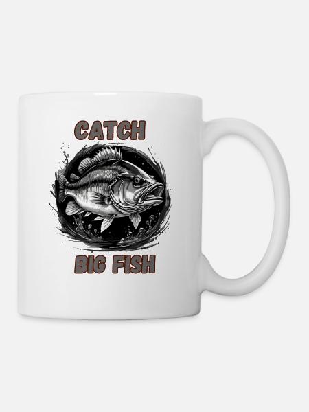 Große Fische fangen - Tasse - Weiß
