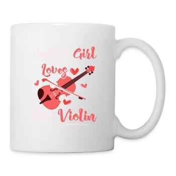 Just A Girl Who Loves Her Violin Violinist Orchest - Mug - white - Right