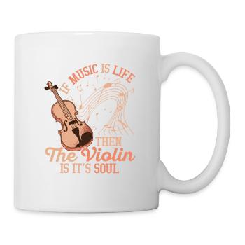 Si la musique est la vie, alors l’orchestre de violon Violini - Mug blanc - blanc - Droite