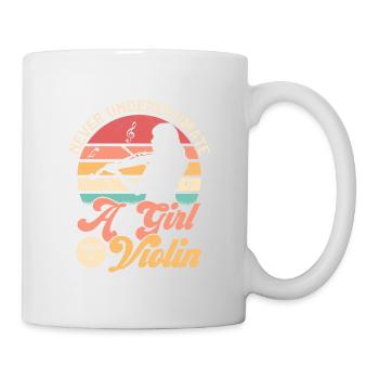 Never Underestimate A Girl With A Violin Orchestra - Mug - white - Right