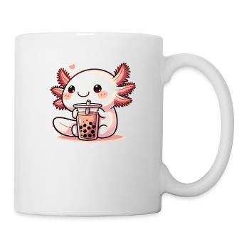 Axolotls Drink Bubble Tea kawaii Boba Axolotl - Mug - white - Right