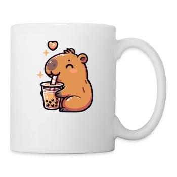 Capybaras Drink Bubble Tea kawaii Boba Capybara - Mug - white - Right