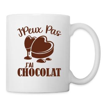 Je Peux Pas J'Ai Chocolat Humour Chocolatine - Mug blanc - blanc - Droite
