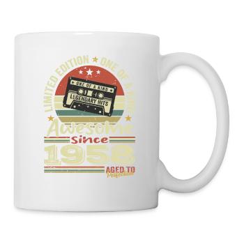 Jahrgang 1958 Original Retro Jubiläumsgeschenk - Tasse - Weiß - Rechts