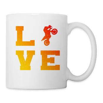 Women's Dirt Bike Dirt Bike Motocross Dirt Biker - Mug - white - Right