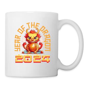 Year Of The Dragon Happy New Year 2024 Matching - Tasse - Weiß - Rechts
