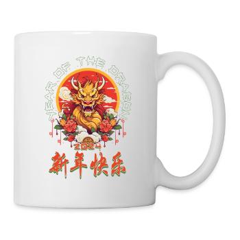 Year Of The Dragon Happy Chinese New Year 2024 - Tasse - Weiß - Rechts