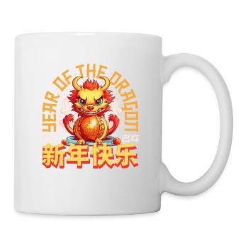 Year Of The Dragon Happy Chinese New Year 2024 - Tasse - Weiß - Rechts