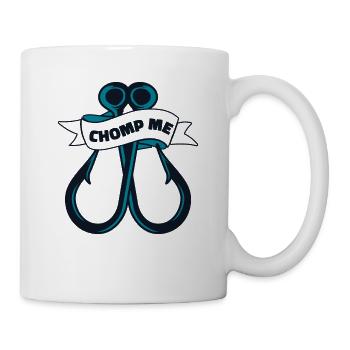 Chomp Me Fliegenfischer Spinnfischer - Tasse - Weiß - Rechts