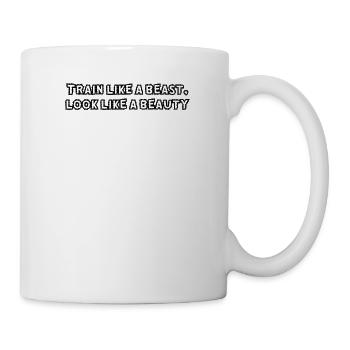 Fitness - Entraînez-vous comme une bête, ayez l’air d’une beauté - Mug blanc - blanc - Droite