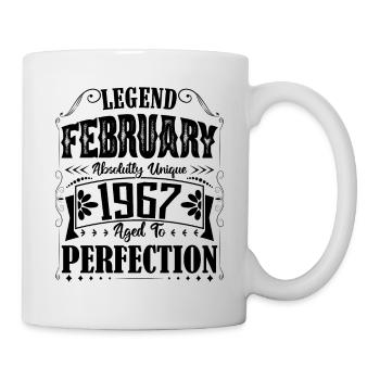 Février 1967. Cadeau d'Anniversaire février 1967. - Mug blanc - blanc - Droite