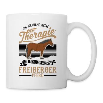 Freiberger Pferd Therapie - Tasse - Weiß - Rechts