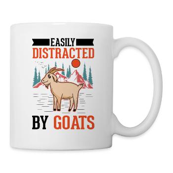Facilement distrait par les chèvres Ziegenwirt Ziege - Mug blanc - blanc - Droite