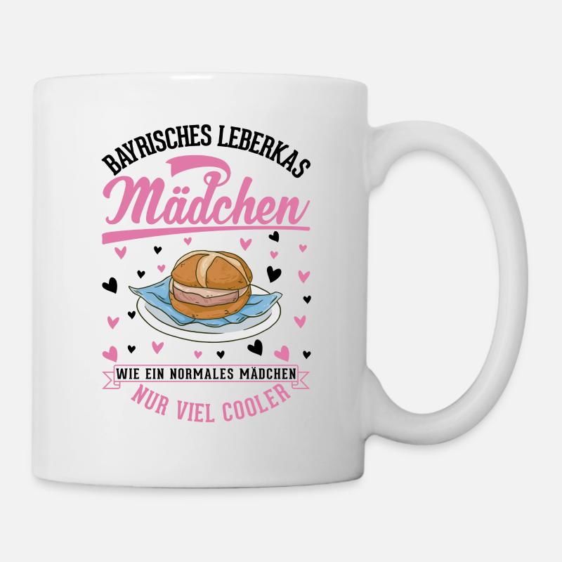 Leberkas Mädchen Leberkäse Fleischkäse - Tasse - Weiß
