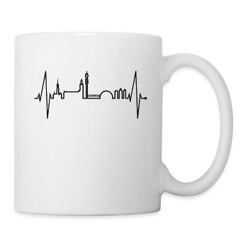 Stockholm Skyline Heartbeat Heart I Love Suède - Mug blanc - blanc - Droite