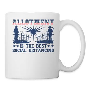 Allotment is the best social distancing - Mug - white - Right