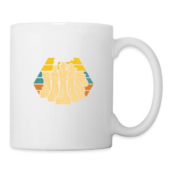 Wählen Sie Ihre Waffe Schachspieler Silhouetten - Tasse - Weiß - Rechts