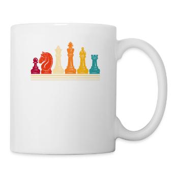 Chess Player Silhouette Retro Vintage Strategic - Mug - white - Right