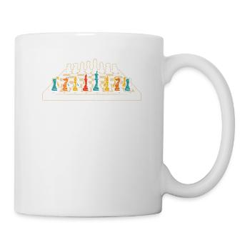 Schachspieler Fan Meister Retro Vintage Club Brett - Tasse - Weiß - Rechts