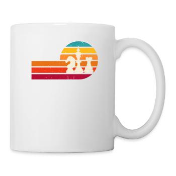 Vintage Schachspieler Retro Sonnenuntergang Schach - Tasse - Weiß - Rechts