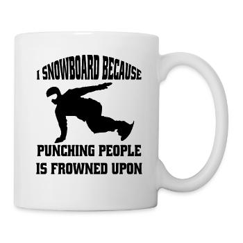 Snowboardfahrer Snowboard Snowboardsport Geschenk - Tasse - Weiß - Rechts