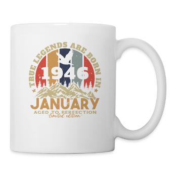 Cadeau D'anniversaire Nées En Janvier 1946 - Mug blanc - blanc - Droite