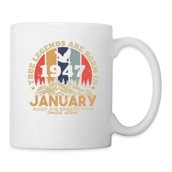 Birthday Gift Born In January 1947 - Mug - white - Right