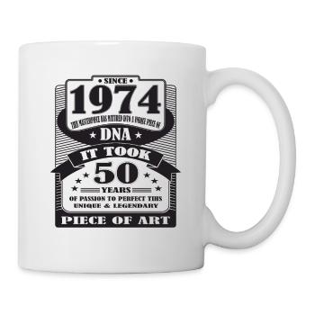 50 ans, 50e anniversaire, 1974, il a fallu 50 ans - Mug blanc - blanc - Droite