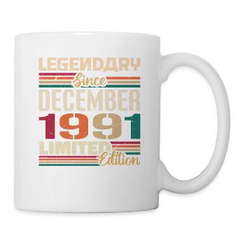 Légendaire depuis décembre 1991 Millésime décembre 1991 - Mug blanc - blanc - Droite