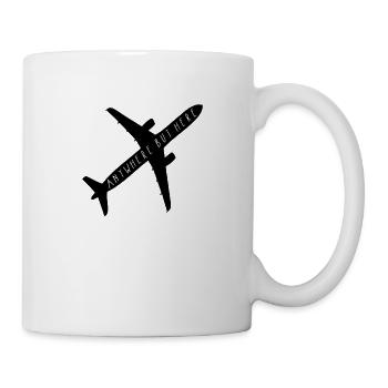 Überall außer hier Flugzeug T-Shirt - Lustiges Flugzeugspielzeug - Tasse - Weiß - Rechts