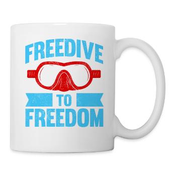 Diving, Apnea Diving, Apnea No Limit Freediving - Mug - white - Right