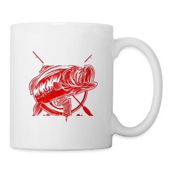 Pêche, pêcheur, pêcheur et pêche au brochet - Mug blanc - blanc - Droite