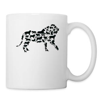 Lion Wildlife Africa Lions Silhouette - Mug - white - Right