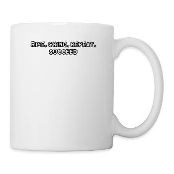 Fitness - Rise, grind, repeat, succeed - Tasse - Weiß - Rechts
