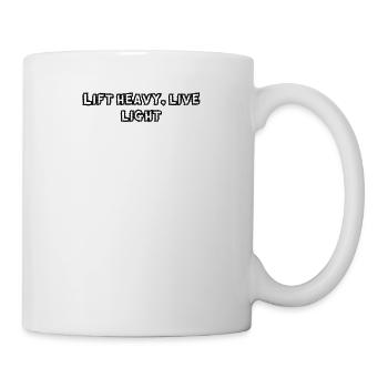 Fitness - Lift heavy, live light - Tasse - Weiß - Rechts