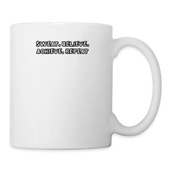 Fitness - Sweat, believe, achieve, repeat - Tasse - Weiß - Rechts